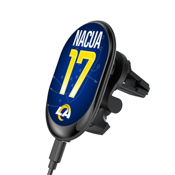Puka Nacua Los Angeles Rams 17 Ready Wireless Mag Car Charger