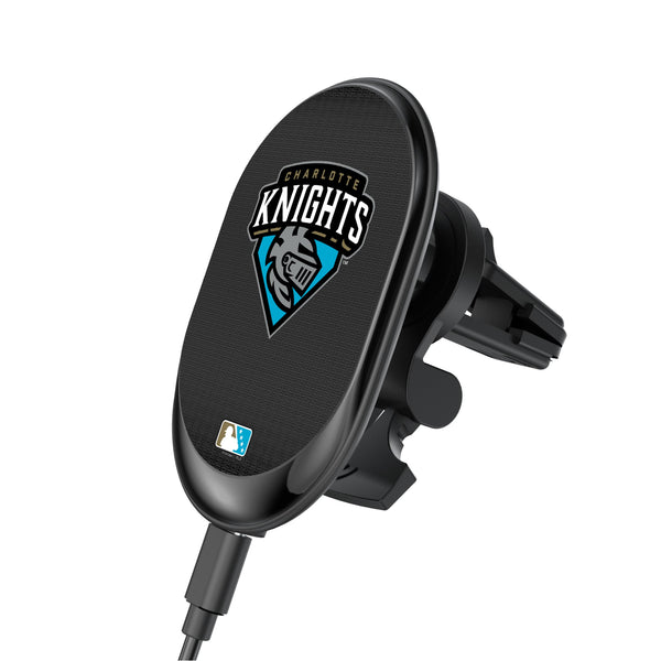 Charlotte Knights Linen Wireless Mag Car Charger