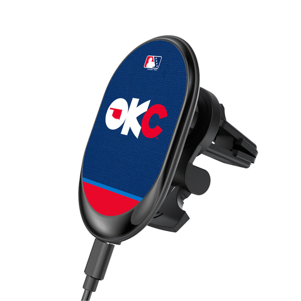 Oklahoma City Baseball Club Endzone Solid Wireless Mag Car Charger