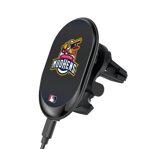 Toledo Mud Hens Linen Wireless Mag Car Charger