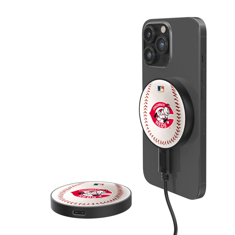 Cincinnati Reds 1974-1992 - Cooperstown Collection Baseball 15-Watt Wireless Magnetic Charger