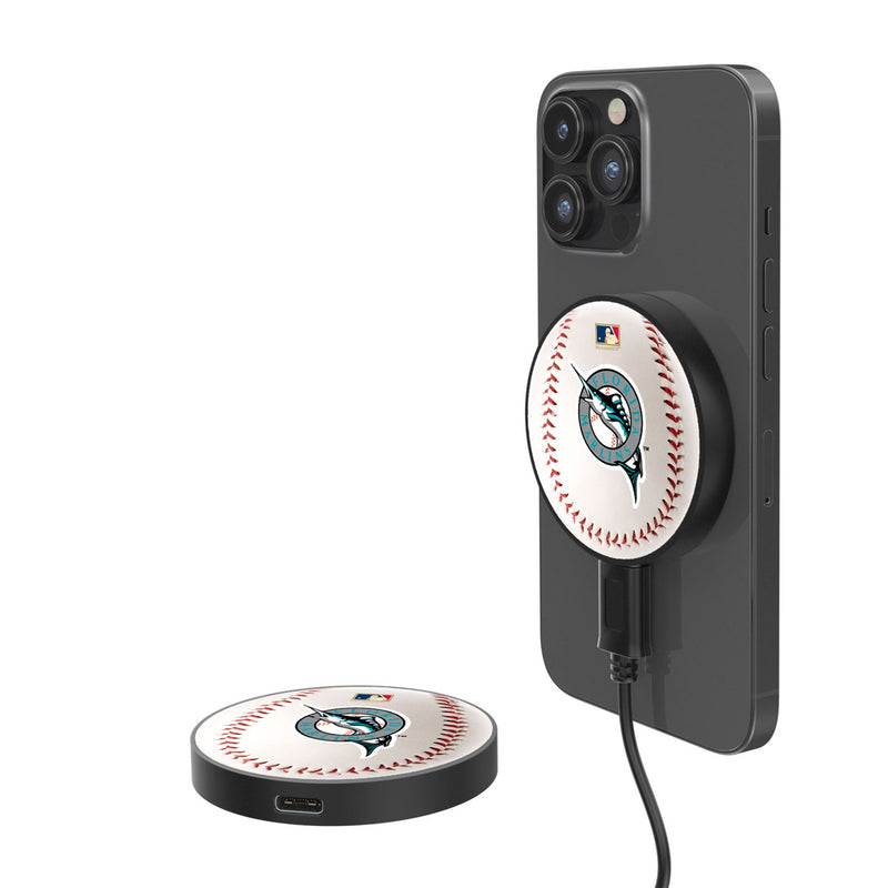 Miami Marlins 1993-2011 - Cooperstown Collection Baseball 15-Watt Wireless Magnetic Charger