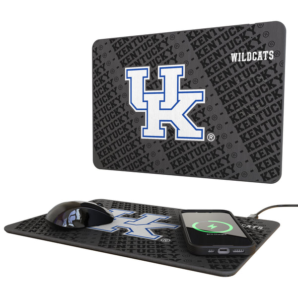 University of Kentucky Wildcats Monocolor Tilt 15-Watt Wireless Charger and Mouse Pad