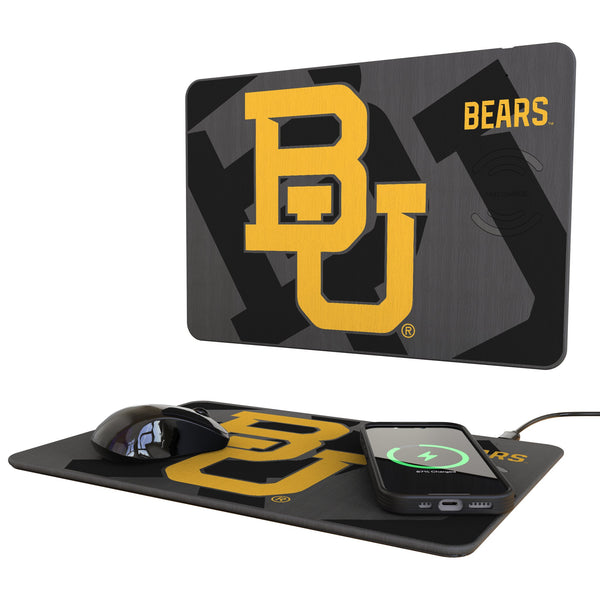 Baylor University Bears Monocolor Tilt 15-Watt Wireless Charger and Mouse Pad