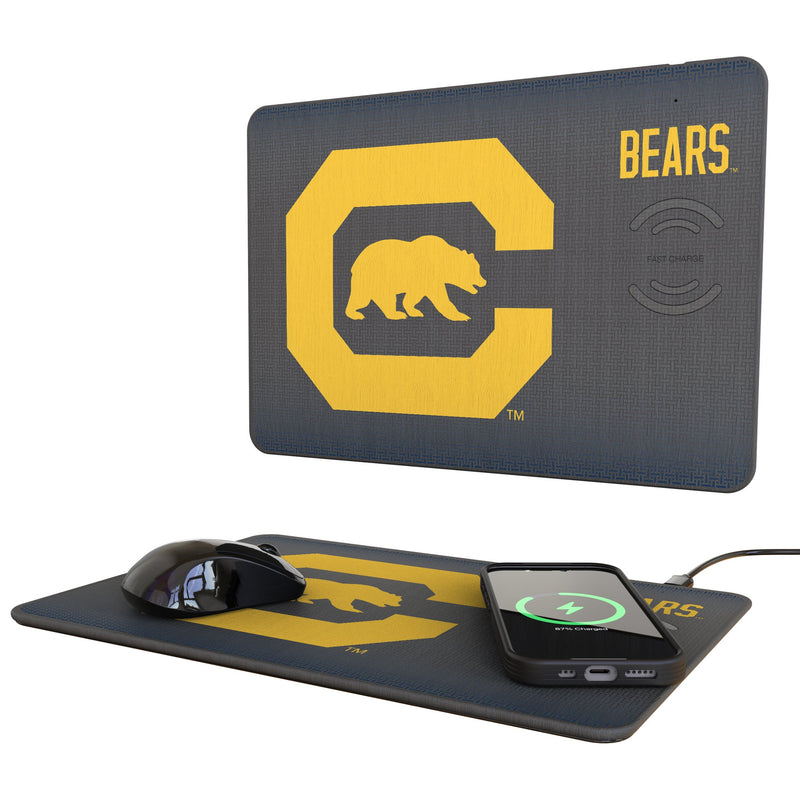 University of California Berkeley Golden Bears Linen 15-Watt Wireless Charger and Mouse Pad