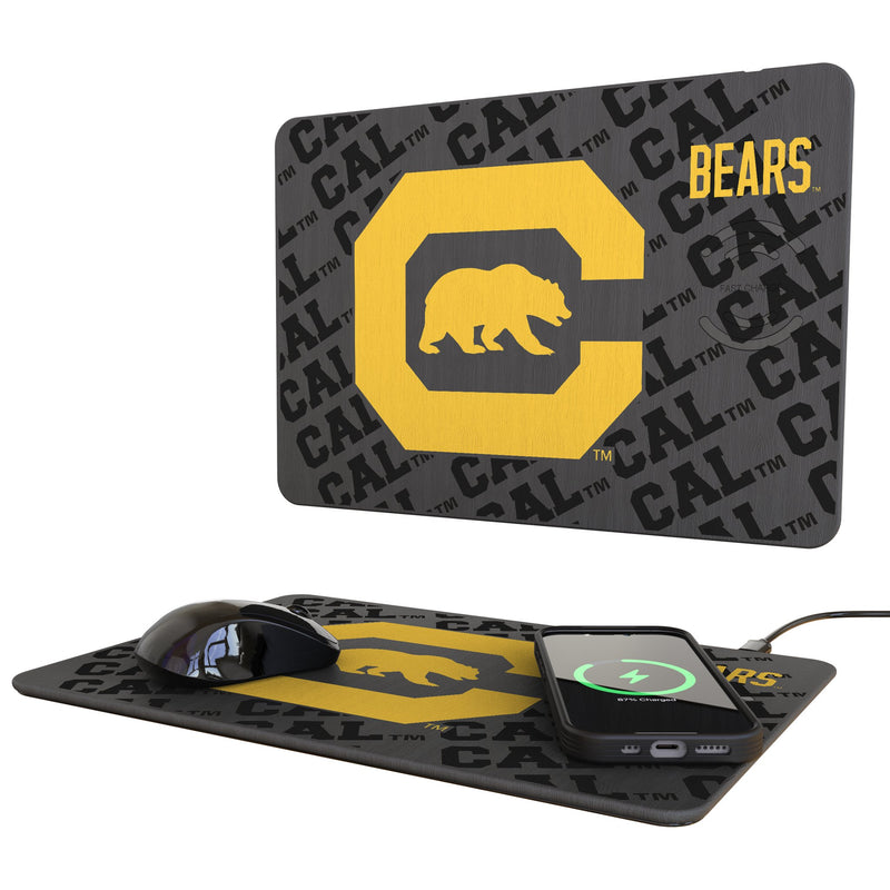 University of California Berkeley Golden Bears Monocolor Tilt 15-Watt Wireless Charger and Mouse Pad
