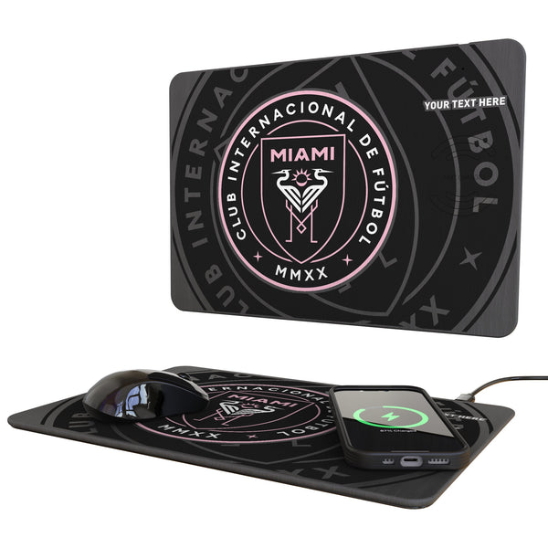 Inter Miami CF Personalized Tilt 15-Watt Wireless Charger and Mouse Pad