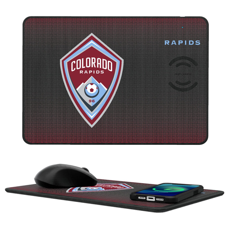 Colorado Rapids  Linen 15-Watt Wireless Charger and Mouse Pad