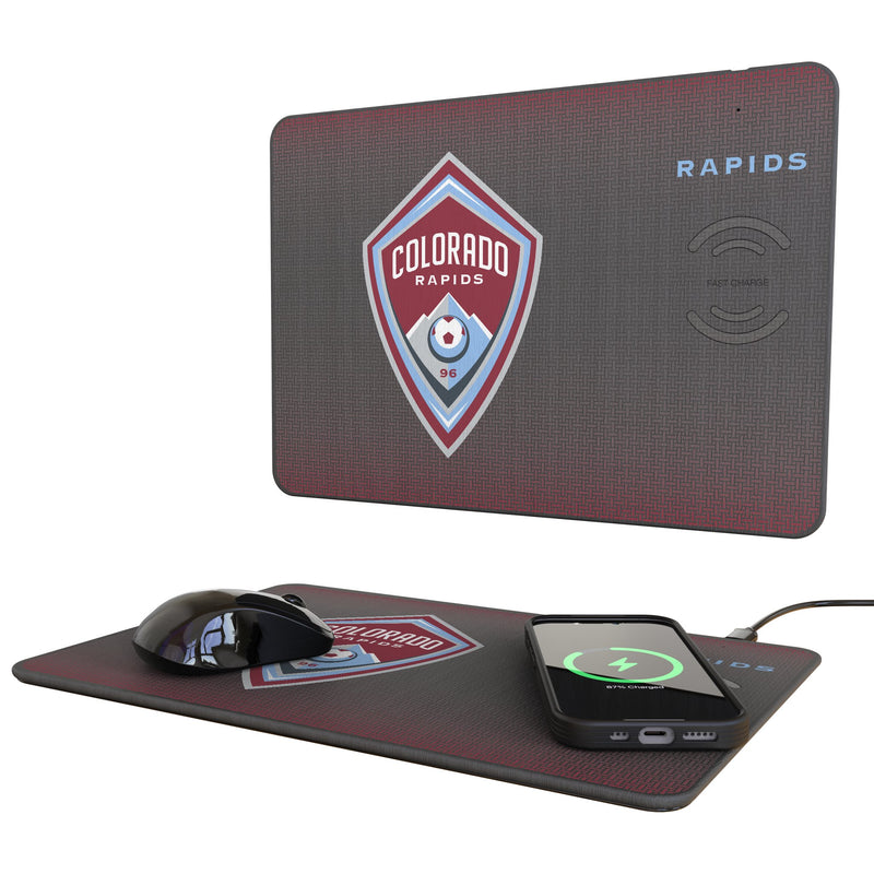 Colorado Rapids Linen 15-Watt Wireless Charger and Mouse Pad