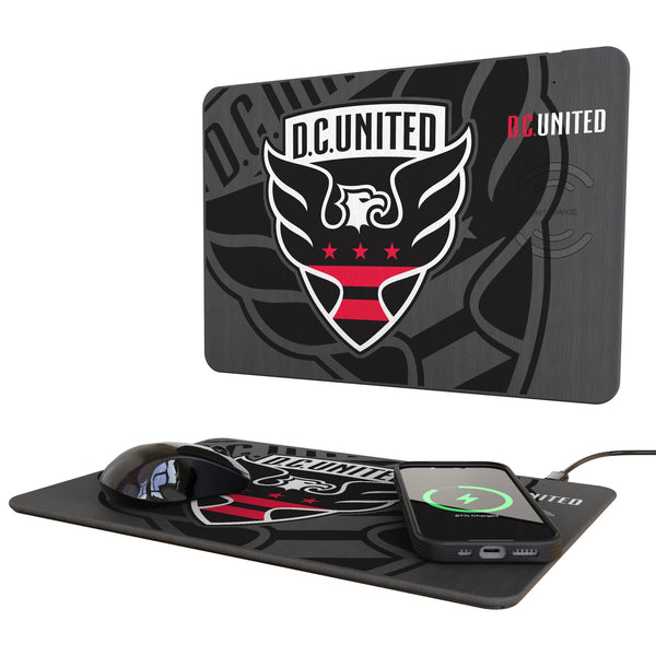 DC United Monocolor Tilt 15-Watt Wireless Charger and Mouse Pad