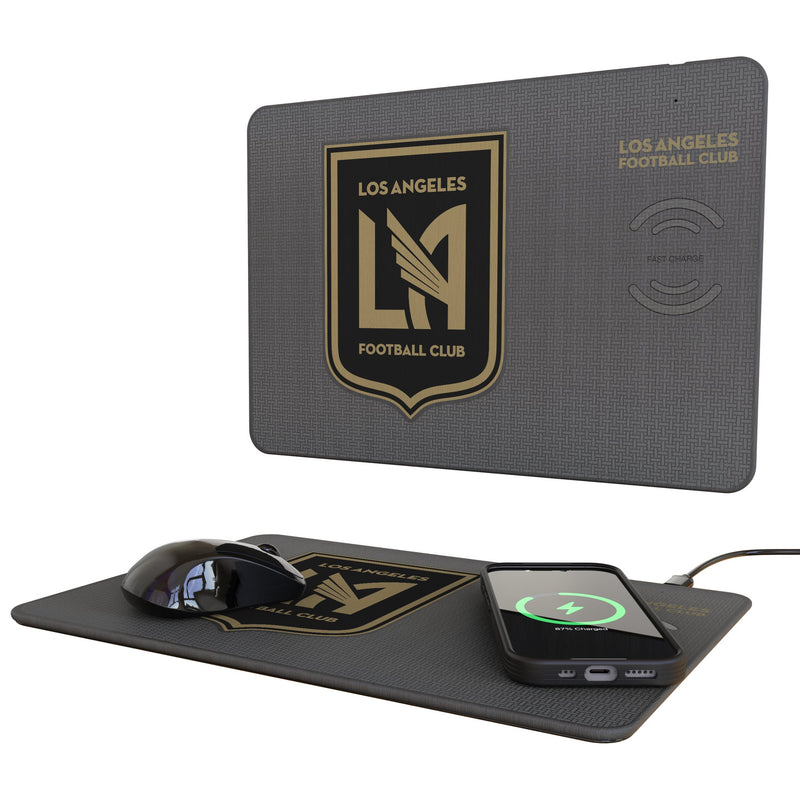 Los Angeles Football Club Linen 15-Watt Wireless Charger and Mouse Pad