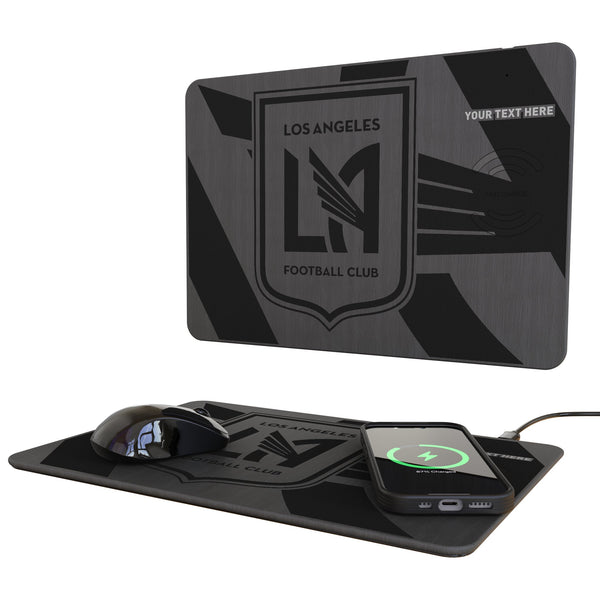 Los Angeles Football Club Personalized Tilt 15-Watt Wireless Charger and Mouse Pad
