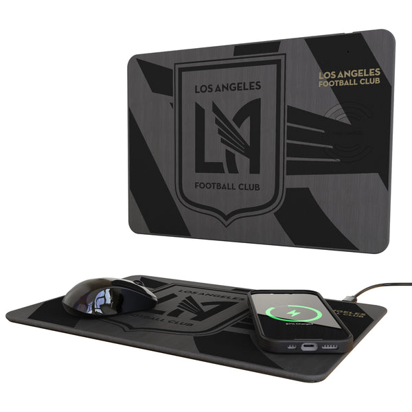 Los Angeles Football Club Monocolor Tilt 15-Watt Wireless Charger and Mouse Pad