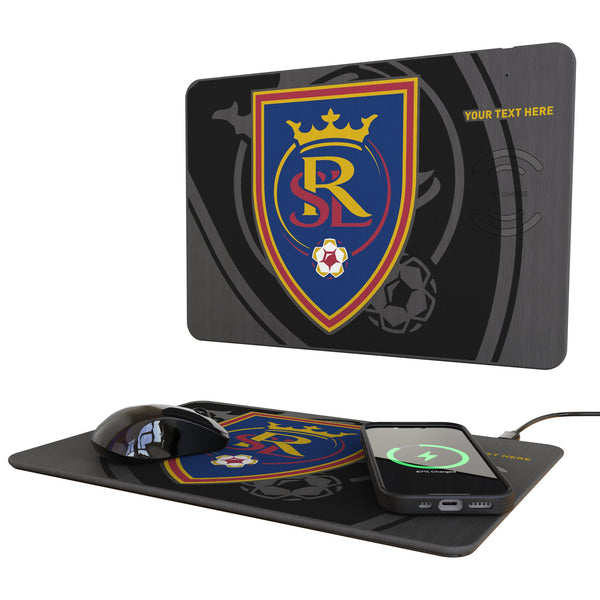 Real Salt Lake Personalized Tilt 15-Watt Wireless Charger and Mouse Pad