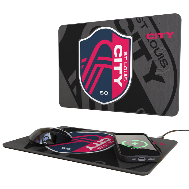 St. Louis CITY SC Monocolor Tilt 15-Watt Wireless Charger and Mouse Pad