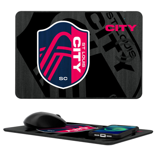 St. Louis CITY SC  Monocolor Tilt 15-Watt Wireless Charger and Mouse Pad