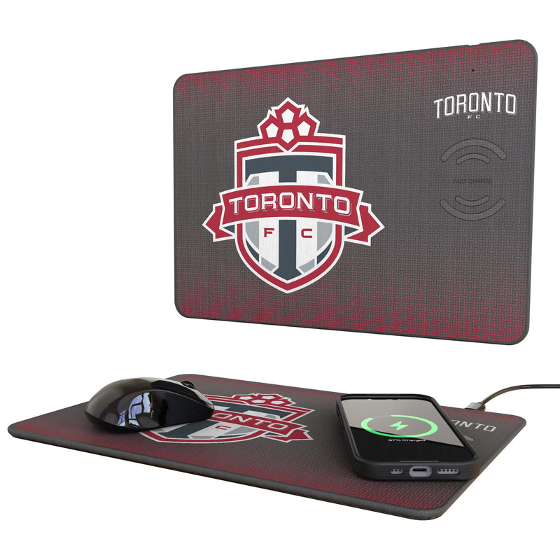 Toronto FC Linen 15-Watt Wireless Charger and Mouse Pad