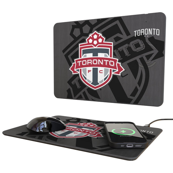 Toronto FC Monocolor Tilt 15-Watt Wireless Charger and Mouse Pad