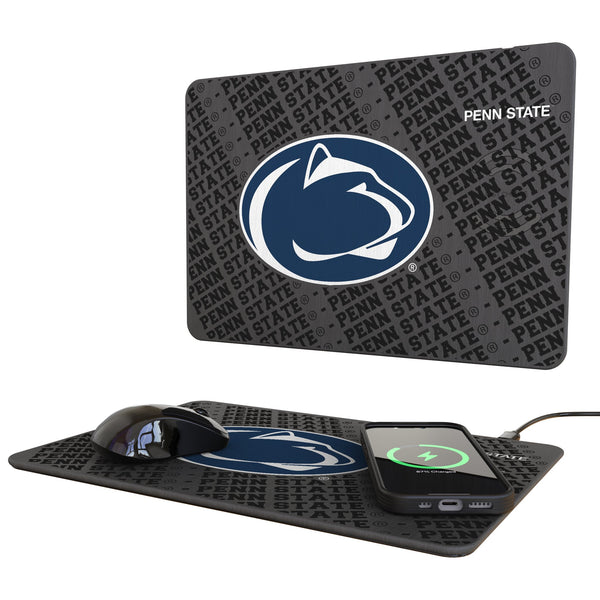 Pennsylvania State University Nittany Lions Monocolor Tilt 15-Watt Wireless Charger and Mouse Pad