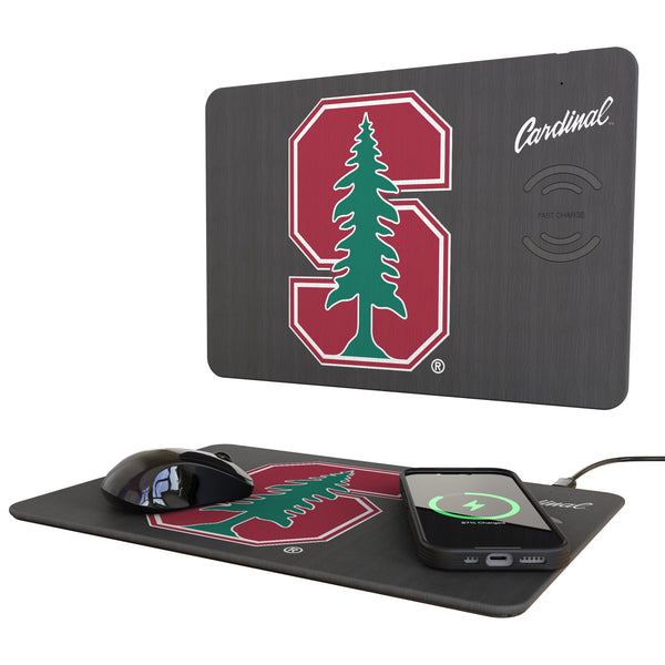 Stanford University Cardinal Monocolor Tilt 15-Watt Wireless Charger and Mouse Pad