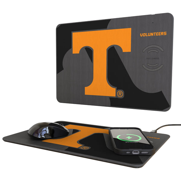 University of Tennessee Volunteers Monocolor Tilt 15-Watt Wireless Charger and Mouse Pad