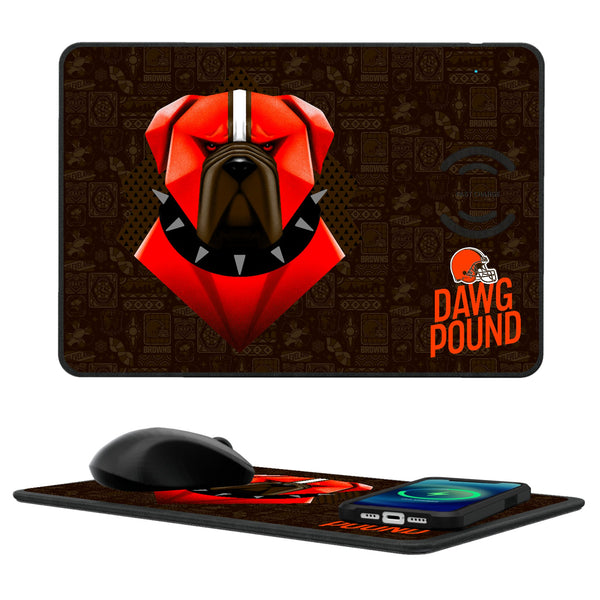 Cleveland Browns 2024 Illustrated Limited Edition 15-Watt Wireless Charger and Mouse Pad