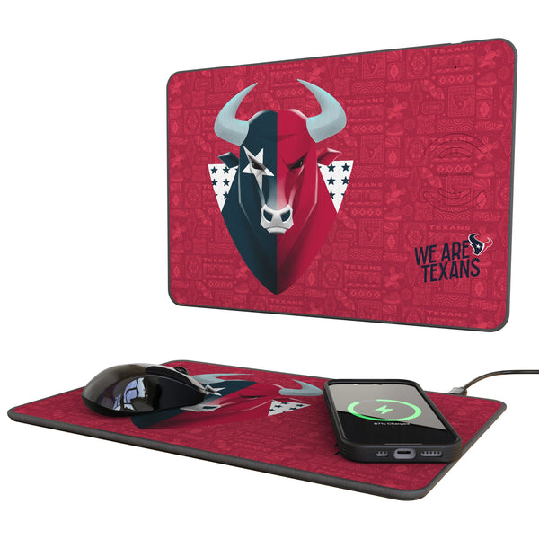 Houston Texans 2024 Edition 15-Watt Wireless Charger and Mouse Pad