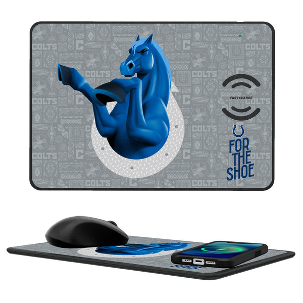 Indianapolis Colts 2024 Illustrated Limited Edition 15-Watt Wireless Charger and Mouse Pad