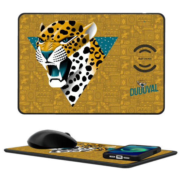 Jacksonville Jaguars 2024 Illustrated Limited Edition 15-Watt Wireless Charger and Mouse Pad
