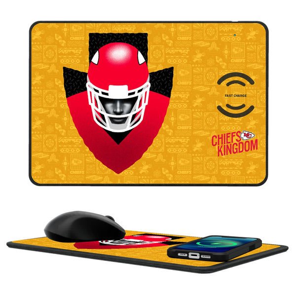 Kansas City Chiefs 2024 Illustrated Limited Edition 15-Watt Wireless Charger and Mouse Pad
