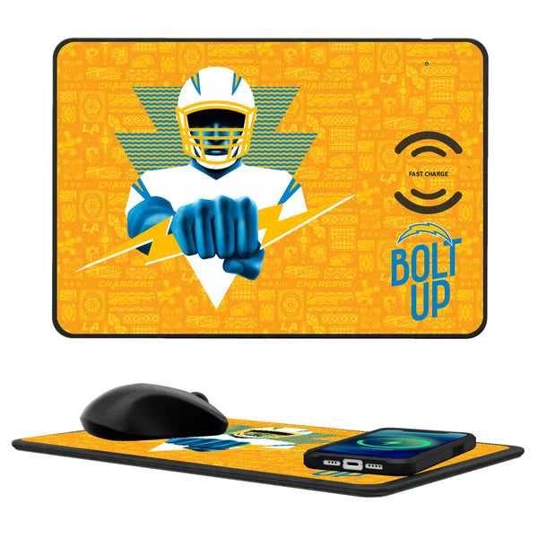 Los Angeles Chargers 2024 Illustrated Limited Edition 15-Watt Wireless Charger and Mouse Pad