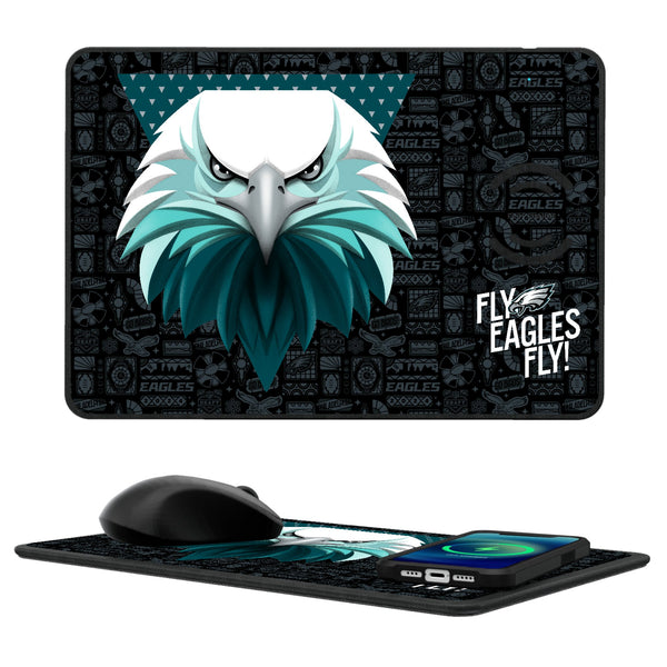 Philadelphia Eagles 2024 Illustrated Limited Edition 15-Watt Wireless Charger and Mouse Pad