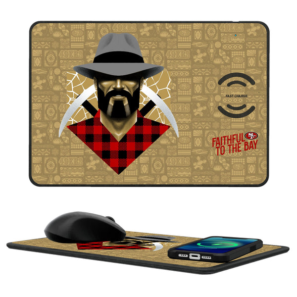 San Francisco 49ers 2024 Illustrated Limited Edition 15-Watt Wireless Charger and Mouse Pad