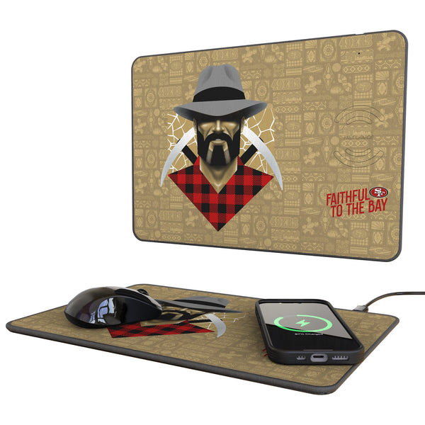 San Francisco 49ers 2024 Edition 15-Watt Wireless Charger and Mouse Pad