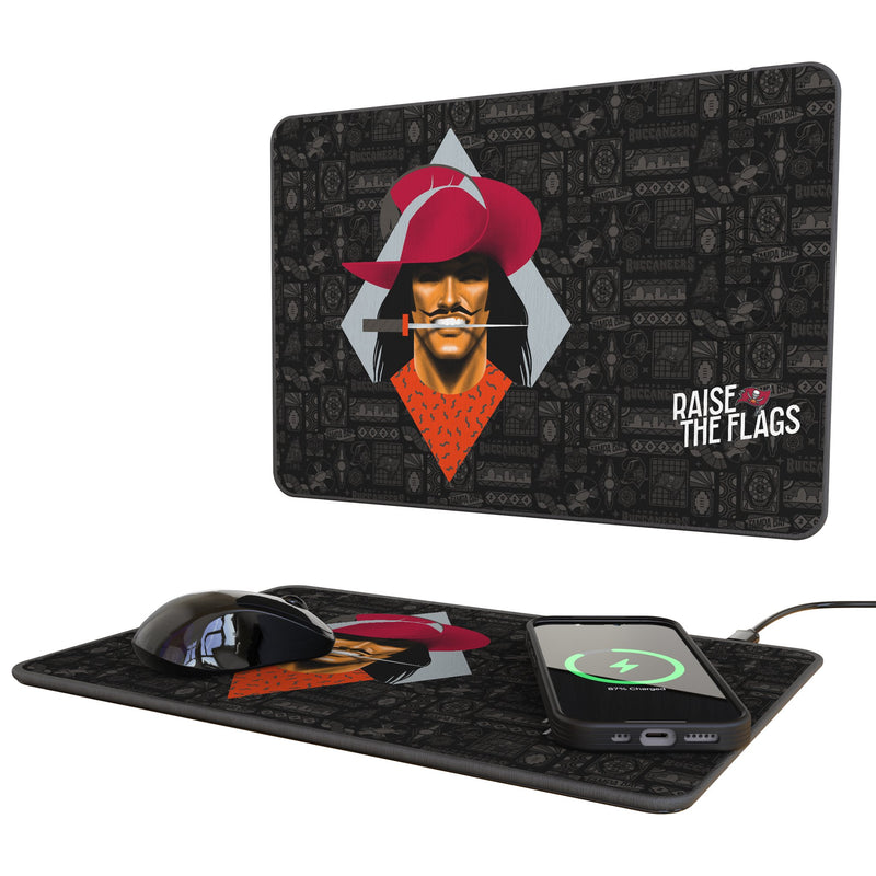 Tampa Bay Buccaneers 2024 Edition 15-Watt Wireless Charger and Mouse Pad