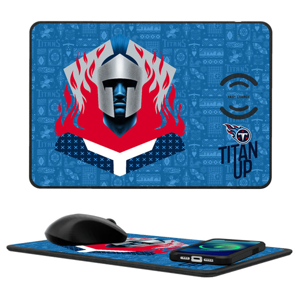 Tennessee Titans 2024 Illustrated Limited Edition 15-Watt Wireless Charger and Mouse Pad