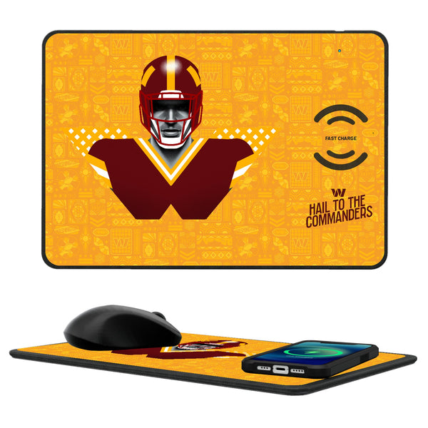 Washington Commanders 2024 Illustrated Limited Edition 15-Watt Wireless Charger and Mouse Pad