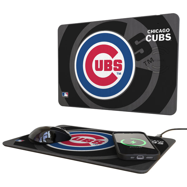 Chicago Cubs Monocolor Tilt 15-Watt Wireless Charger and Mouse Pad