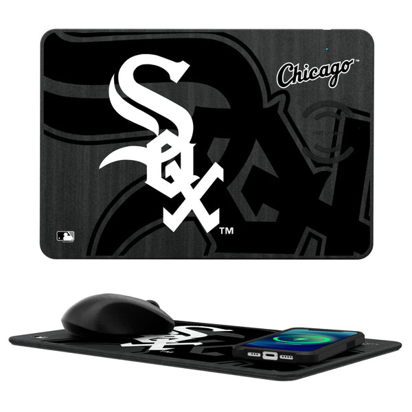 Chicago White Sox Monocolor Tilt 15-Watt Wireless Charger and Mouse Pad