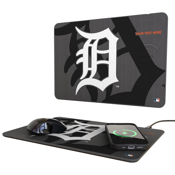Detroit Tigers Personalized Tilt 15-Watt Wireless Charger and Mouse Pad
