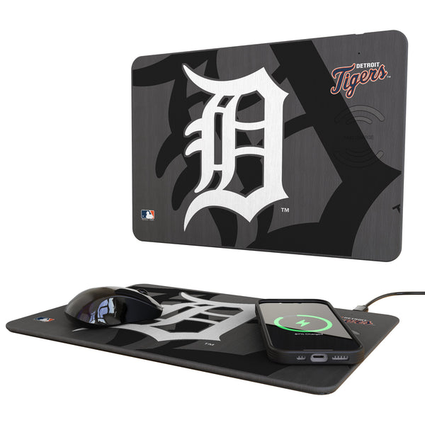 Detroit Tigers Monocolor Tilt 15-Watt Wireless Charger and Mouse Pad
