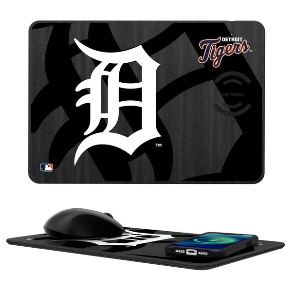 Detroit Tigers Monocolor Tilt 15-Watt Wireless Charger and Mouse Pad