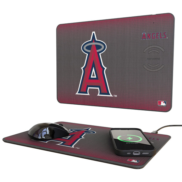 Los Angeles Angels Linen 15-Watt Wireless Charger and Mouse Pad