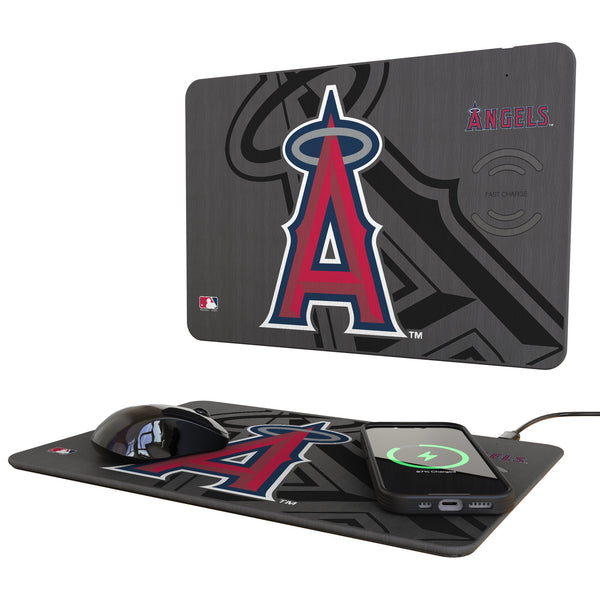 Los Angeles Angels Monocolor Tilt 15-Watt Wireless Charger and Mouse Pad