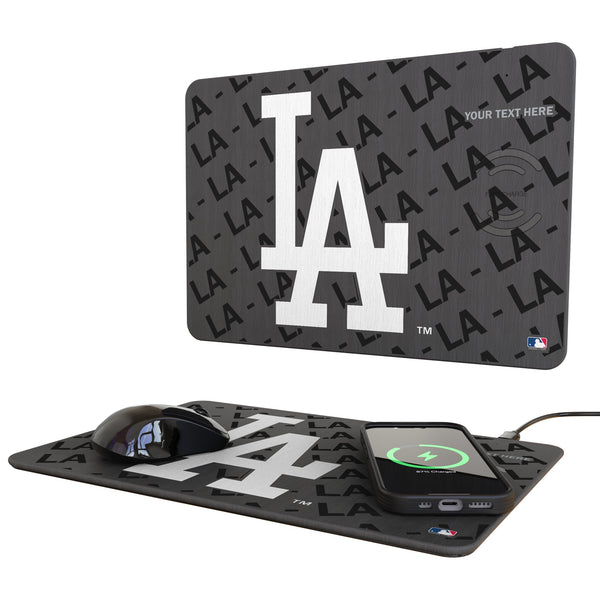 LA Dodgers Personalized Tilt 15-Watt Wireless Charger and Mouse Pad