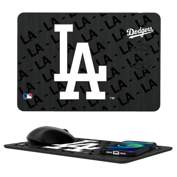 LA Dodgers Monocolor Tilt 15-Watt Wireless Charger and Mouse Pad