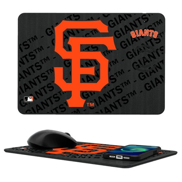 San Francisco Giants Monocolor Tilt 15-Watt Wireless Charger and Mouse Pad