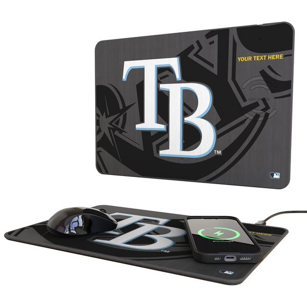Tampa Bay Rays Personalized Tilt 15-Watt Wireless Charger and Mouse Pad