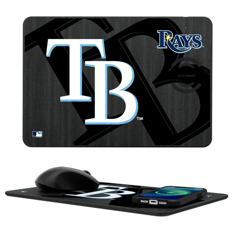 Tampa Bay Rays Monocolor Tilt 15-Watt Wireless Charger and Mouse Pad