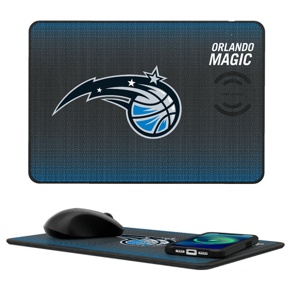 Orlando Magic Linen 15-Watt Wireless Charger and Mouse Pad